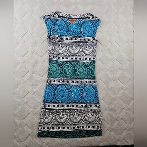 Tory Burch Silk Mini Dress Womens Medium Sleeveless Tribal Print